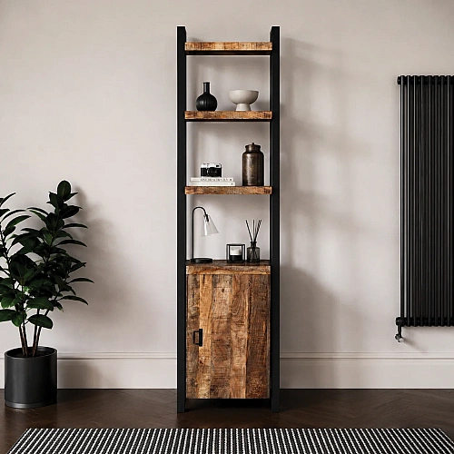 Ladder Bookcase With Door 