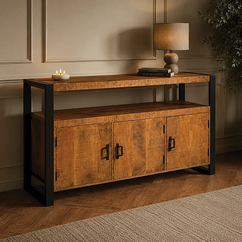 Mango Wood 3 Door Sideboard 