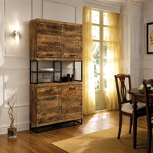Mango Wood Display Cabinet 