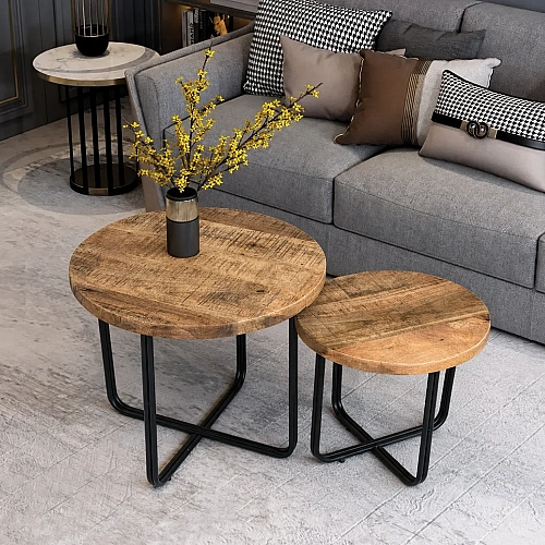 Round Set Od 2 Coffee Table 