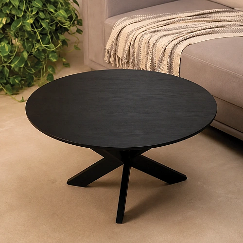 Round Swiss Edge Coffee Table Sb Black 