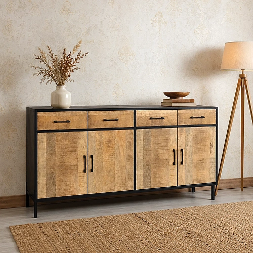 Sideborad 4 Door & 4 Drawer 