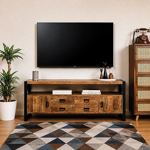 TV-Cabinet Big 2 Doors, 4 Drawers 